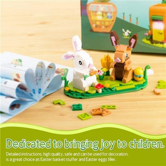 Easter Bunny’s Carrot House and Easter Rabbits Building sets for Kids Ages 6+ - Picture 5 of 6